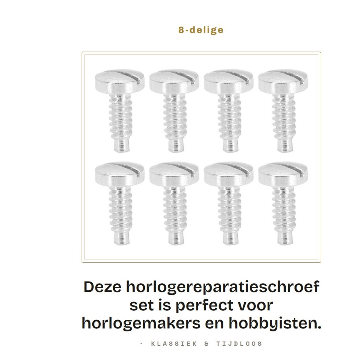 Dailygoods- Horlogeschroef - Horloge Reparatie Set - 8-delige Set