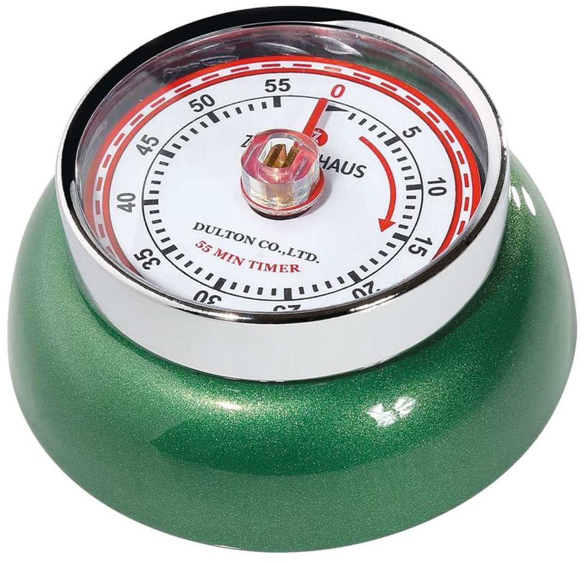 Thijox - Keukentimer Speed Ø 7 cm | Retro Analoog Eierwekker | Magnetisch | Roestvrijstalen Behuizing | Mechanisch tot 55 Minuten | Perfect voor Keuke