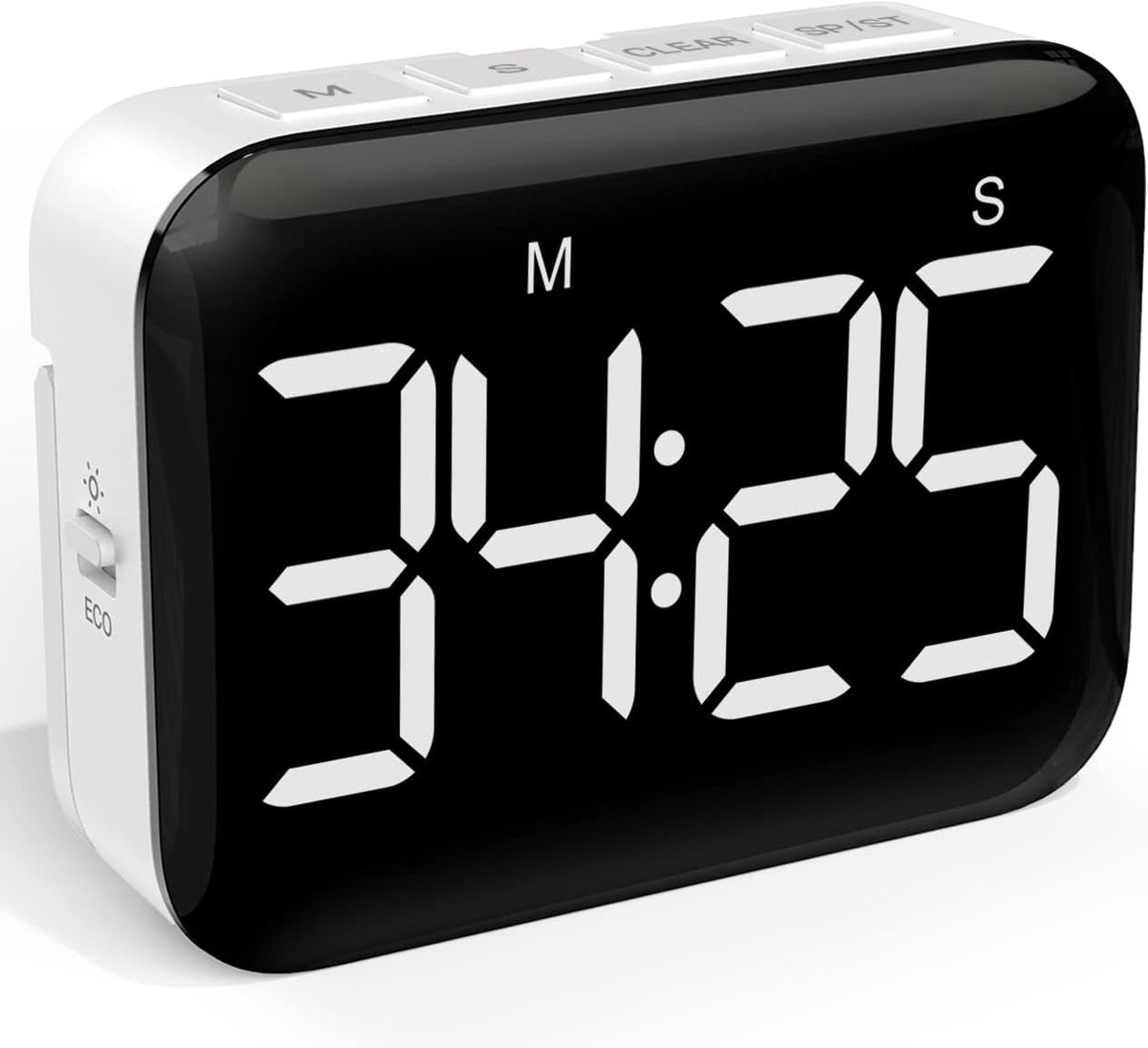 SnelShoppen - Digitale Keuken Timer met Groot LED Display, Magnetisch, Instelbare Helderheid en Geluid, Stopwatch en Timer voor Kinderen en Ouderen, I