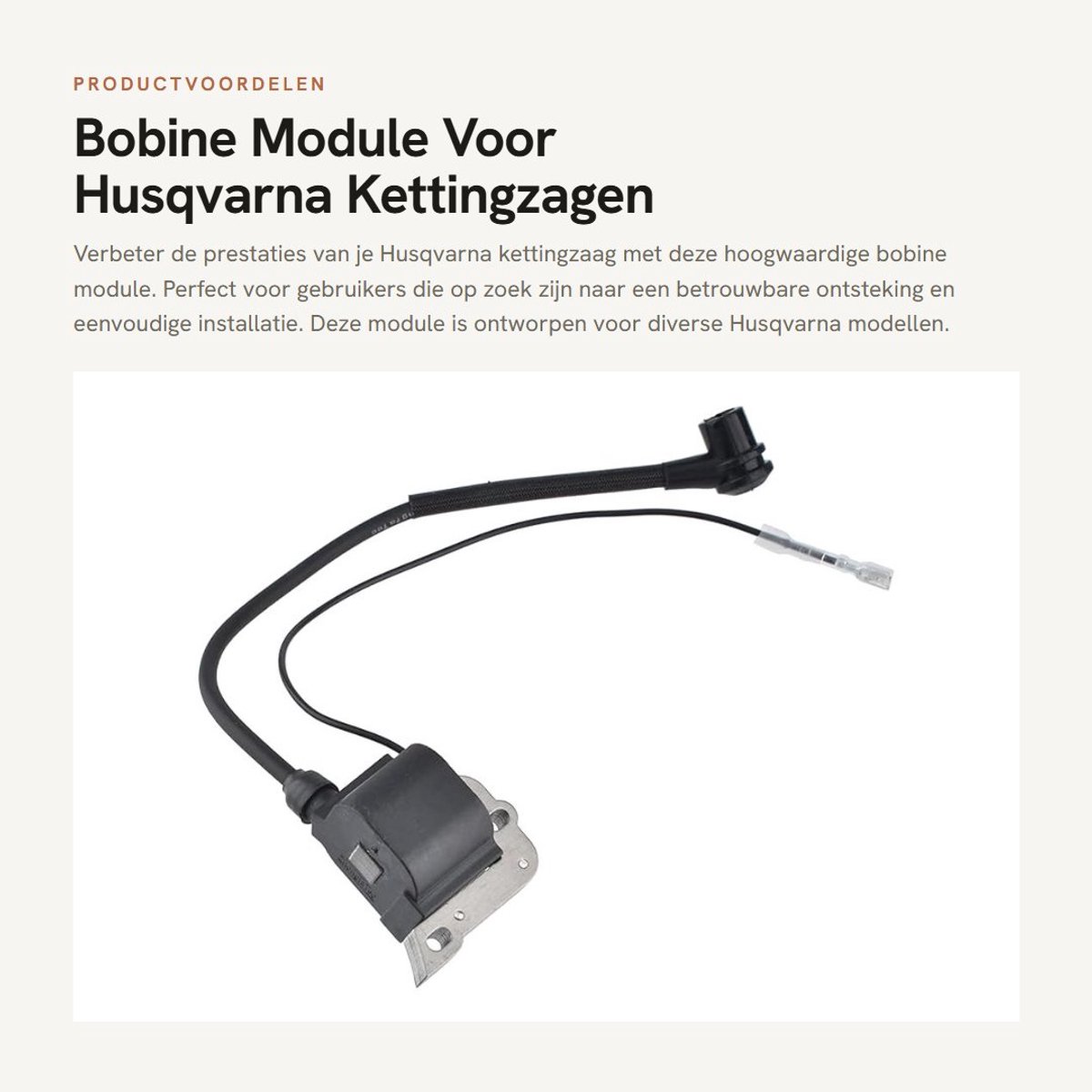 Dailygoods- Bobine Vervanging voor Husqvarna 50/51/55/61/254/257/261/262/266/268/272/272XP - OEM-onderdeel - 1 x Bobine met Draad - Kettingzaag Accessoire - Hoogwaardige Kwaliteit - Ontstekingsmodule