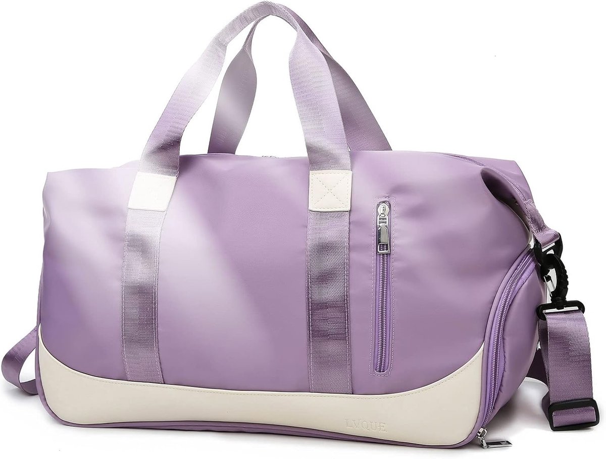 Thijox - Sporttas Dames Reistas met Schoenenvak - Natte Tas Weekendtas Fitness Waterdicht Groot Gym Bag Handbagage Travel Bag Boodschappentas Duffelba