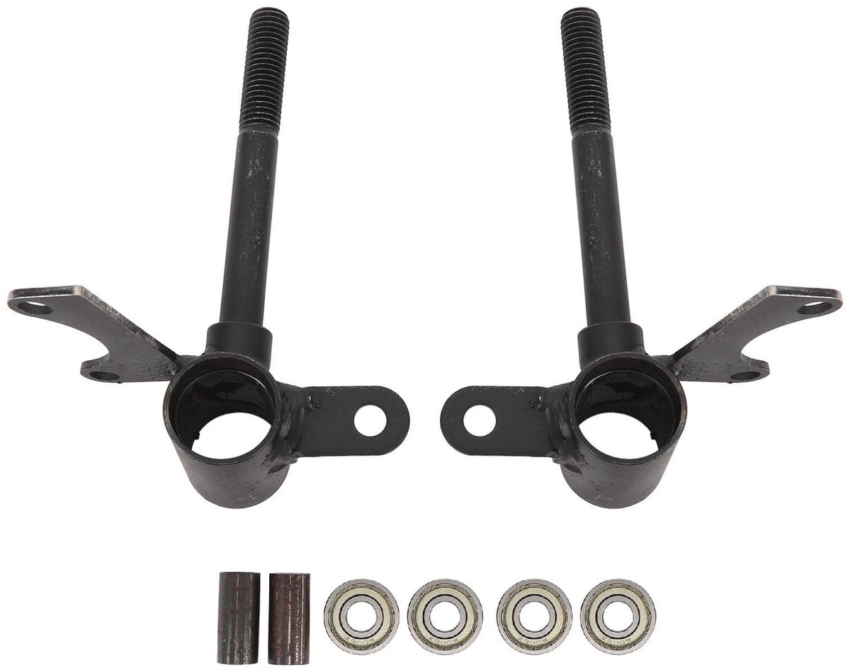 Dailygoods- Fusee Spindel Hoge Sterkte - Stuurspindel Voor Go Kart/UTV/ATV - Staallegering - M12 Draadmaat - Inclusief Lagerset - Eenvoudige Installatie