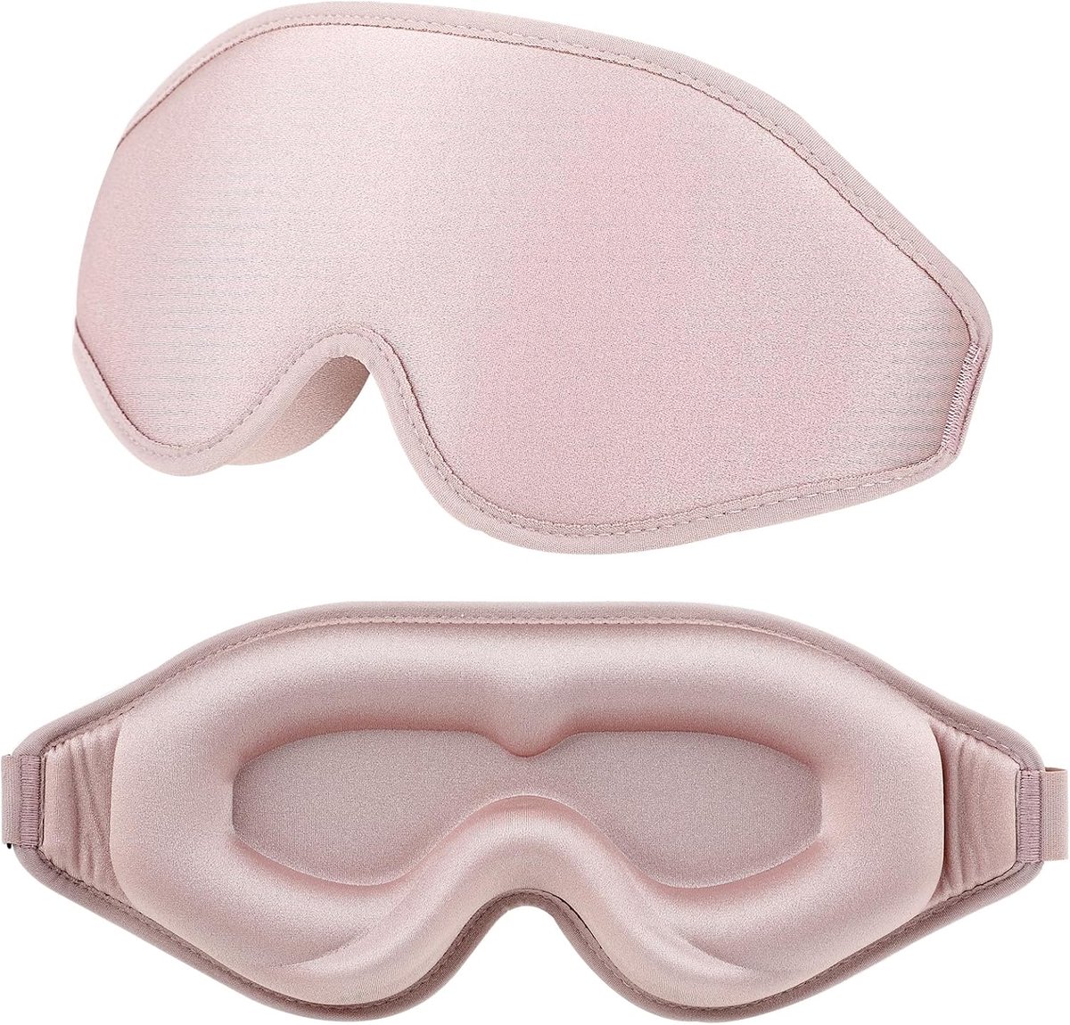 Thijox - Zijden Slaapmasker 3D Stereo Diepe Slaap Oogmasker - Comfortabel Verstelbaar - Lichtblokkerende Ooghoezen voor Man en Vrouw - Schattig Roze -