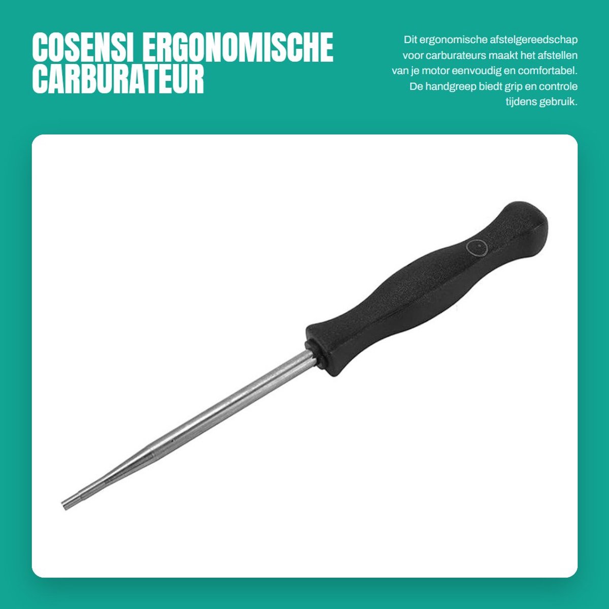 Dailygoods- Carburateur Afstelgereedschap Ergonomisch - Schroevendraaier - Metaal - 3 Stuks - Geschikt voor A-Cirkels - Roestvrij Staal