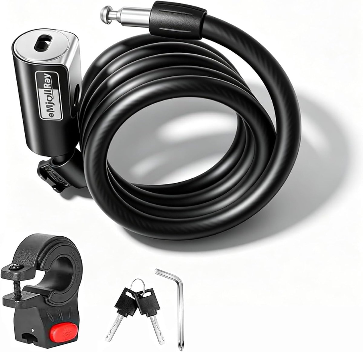Thijox - Fietsslot Kabelslot Antidiefstal met 12 mm Stalen Kabel en 2 Sleutels - Zeer Hoog Veiligheidsniveau voor Fietsen, E-steps, Scooters en Babywa