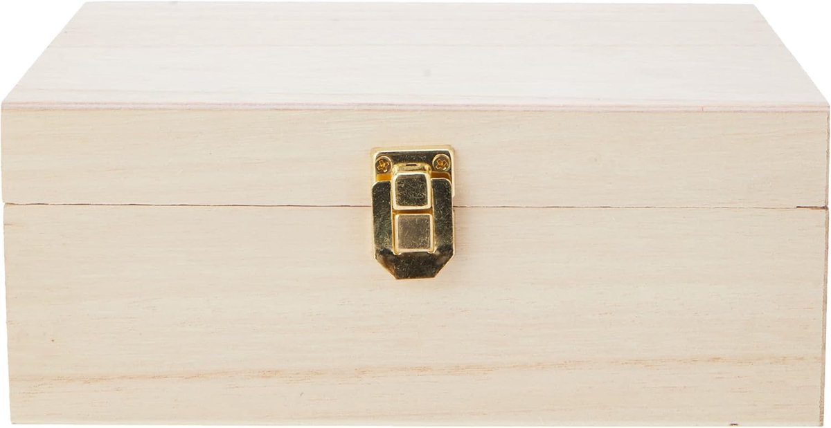 Dailygoods - Houten Theedoos 20 x 14 x 8 cm - Voor Thee Opslag
