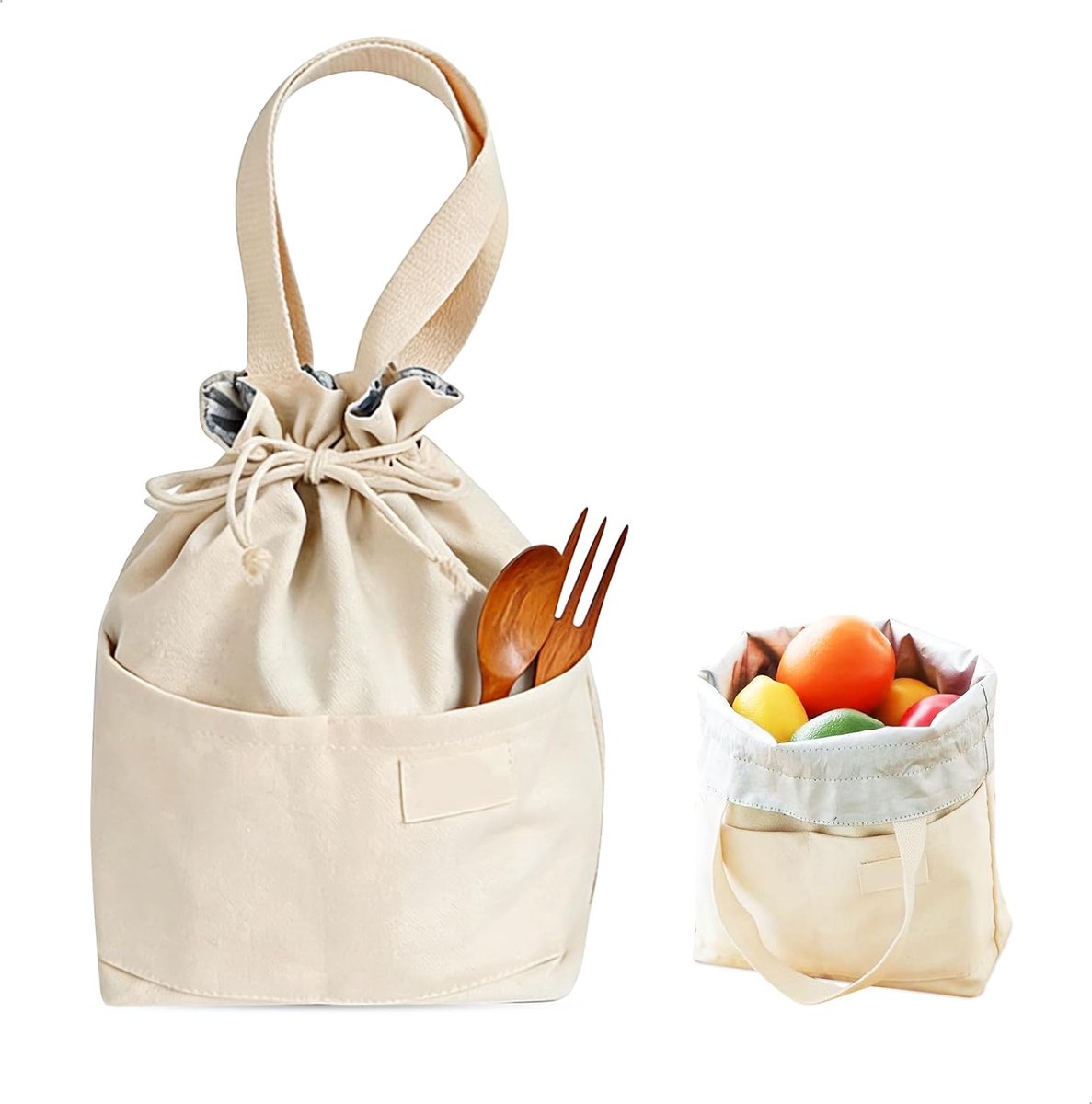 Thijox - Kleine Opvouwbare Koeltas - Geïsoleerde Lunchtas met Folievoering voor Werk, Picknick, Reizen en Strand - Slijtvast en Duurzaam met Trekkoord