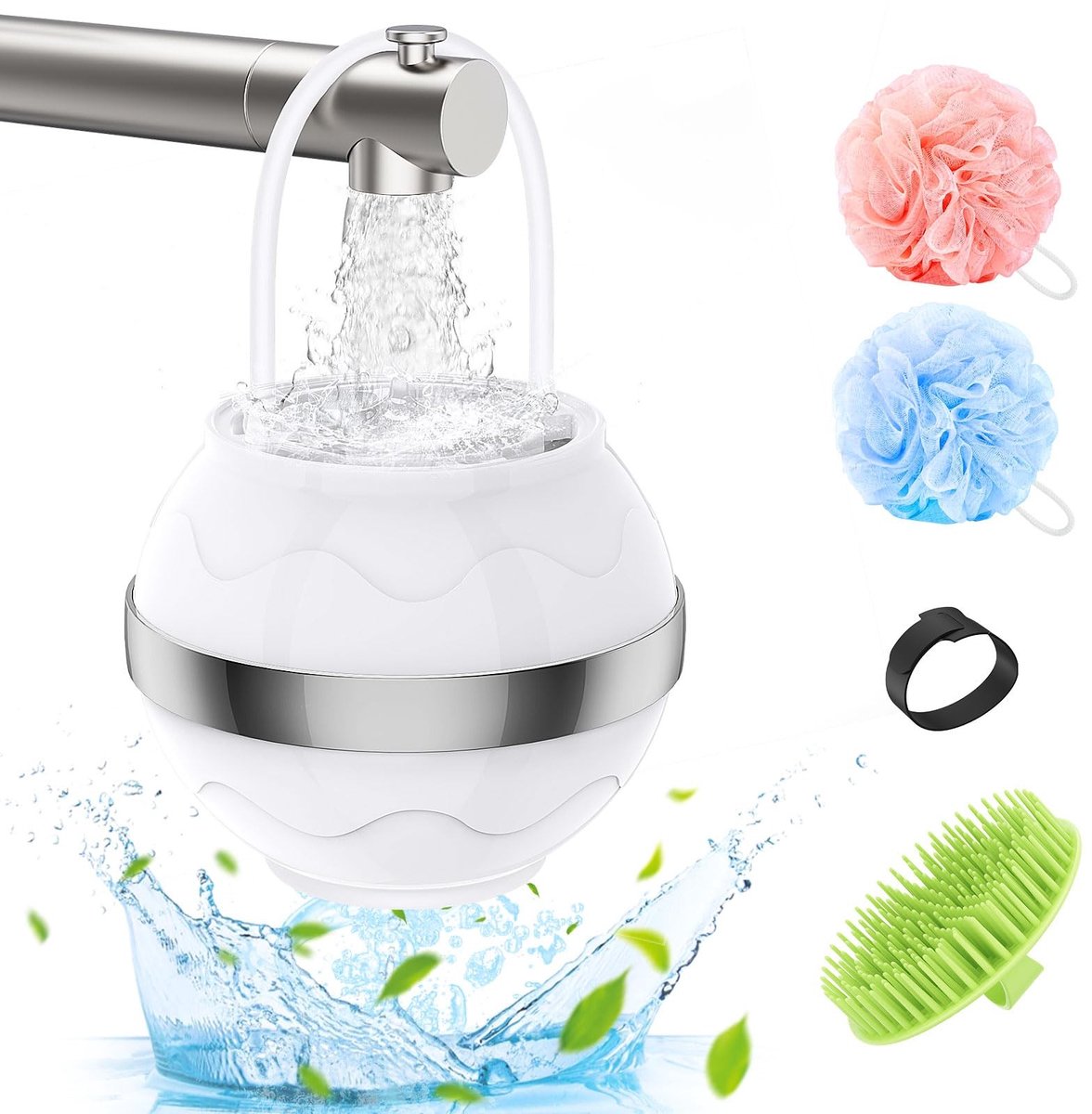 Dailygoods- Waterfilter - Badfilter met 8-laags filtercartridge - Waterontharder - Douchebal - Shampooborstel - Duurzaam ABS materiaal