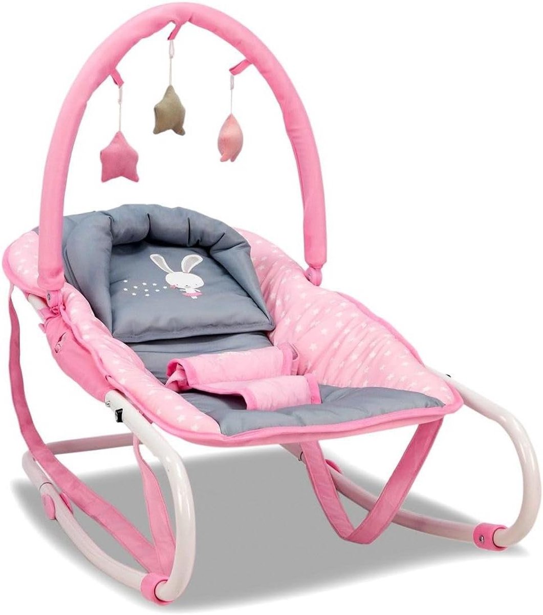 Baby Hangmat - Schommel - Baby Ontspanning - Drie Posities - 42 x 52 x 72 cm - Roze