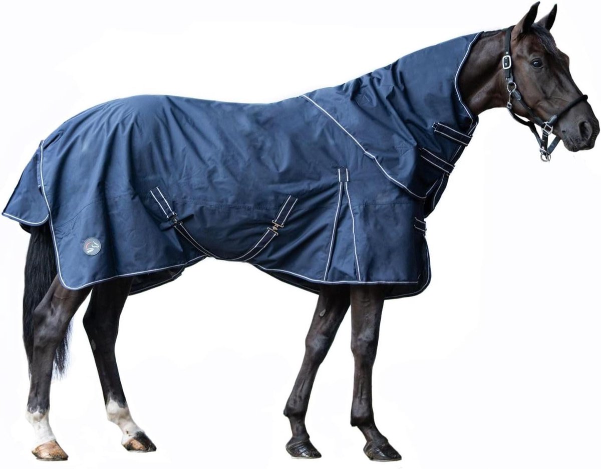 Paardendeken - Waterdichte deken - Paard Warm Houden - Afneembare hals - 125 cm - Blauw