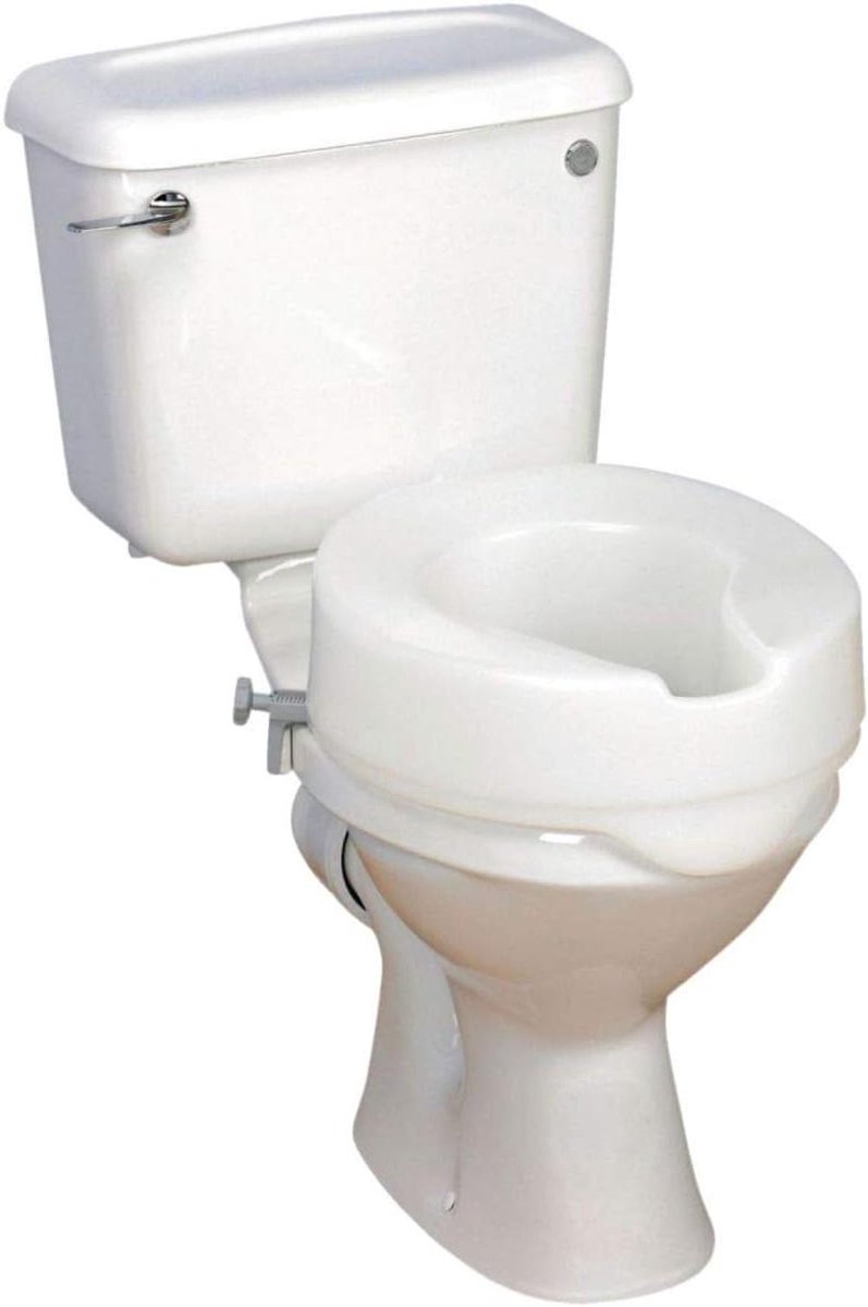 Toiletverhoger - Verhoogde zitting - Makkelijker zitten - Met antibacteriële eigenschappen - 10 cm hoog - Wit
