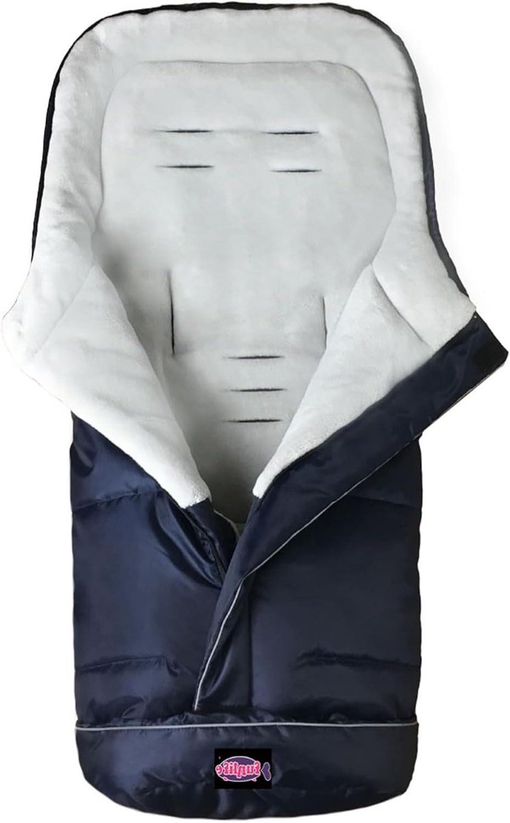 Baby Bunting Bag - Voetenzak Pram - Warmte Buiten - Universele Pasvorm - 39 x 18.5 Inch - Navy Blauw