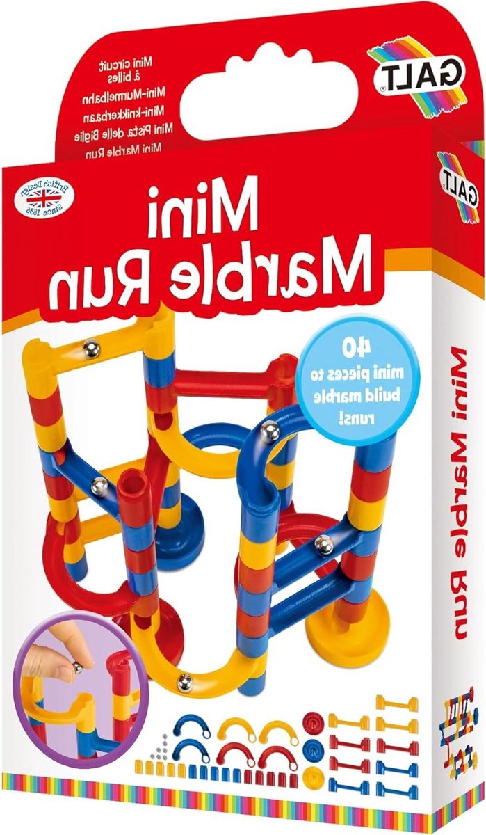 Mini Marble Run - Bouwset Knikkerbaan - Creatief Bouwen - STEM Educatief - 40 Stukken - Multicolour