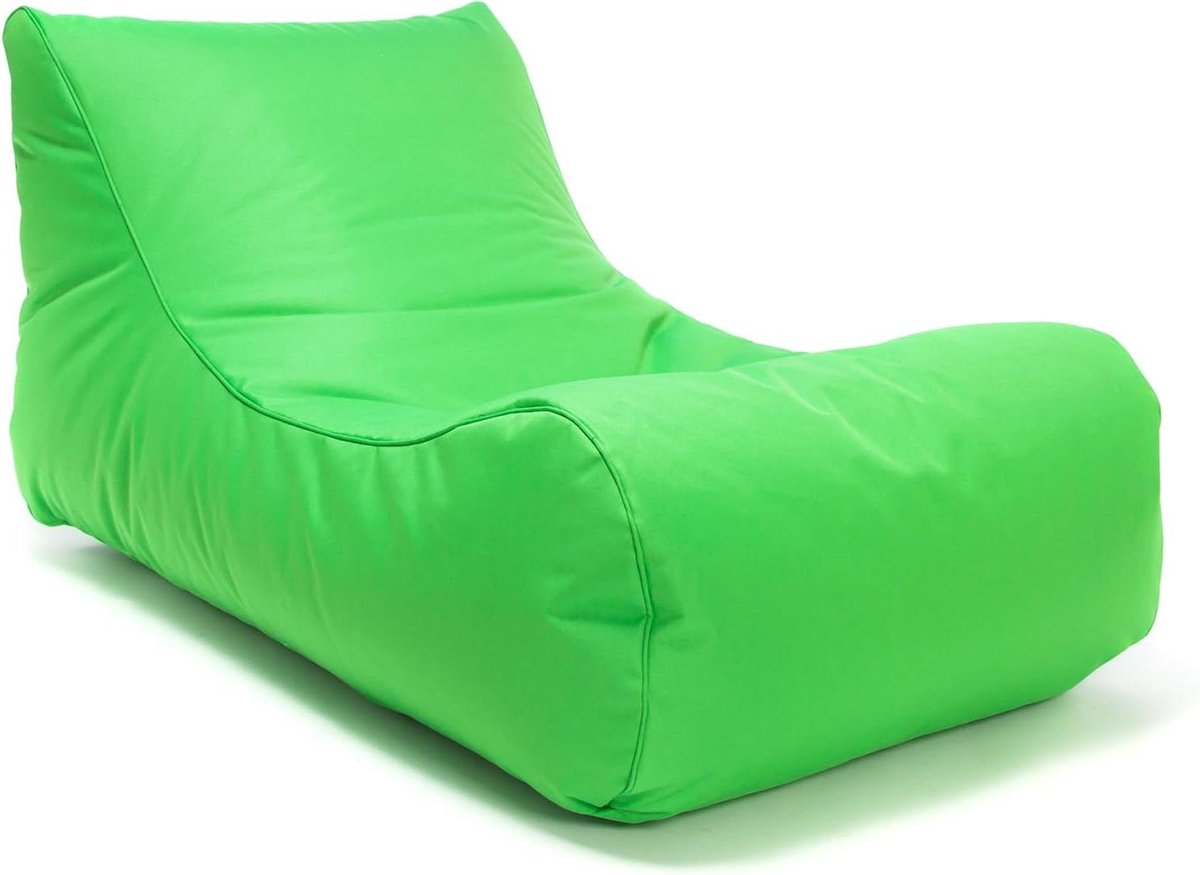 Zitzak Fauteuil - Zitkussen Poef - Buiten Ontspannen - Met Opbergvak - 115x65x60cm - Groen