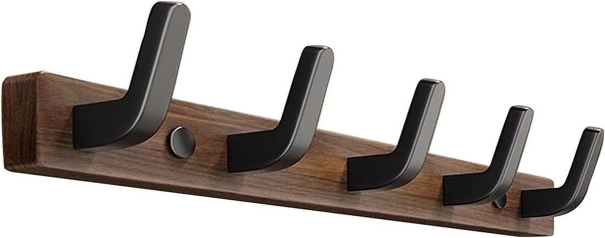 Wandkapstok - 45 cm - Ruimtebesparend - Geschikt voor jassen hoeden en handdoeken - Ideaal voor hallen woonkamers badkamers - slaapkamers en keukens