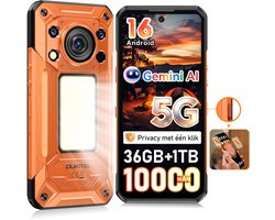 Robuuste smartphone - OUKITEL WP500 - 6,78'' FHD+ scherm - 32GB RAM - 1TB ROM - 10000 mAh 45W - 5G Dual SIM - NFC GPS 2026 nieuw - Oranje