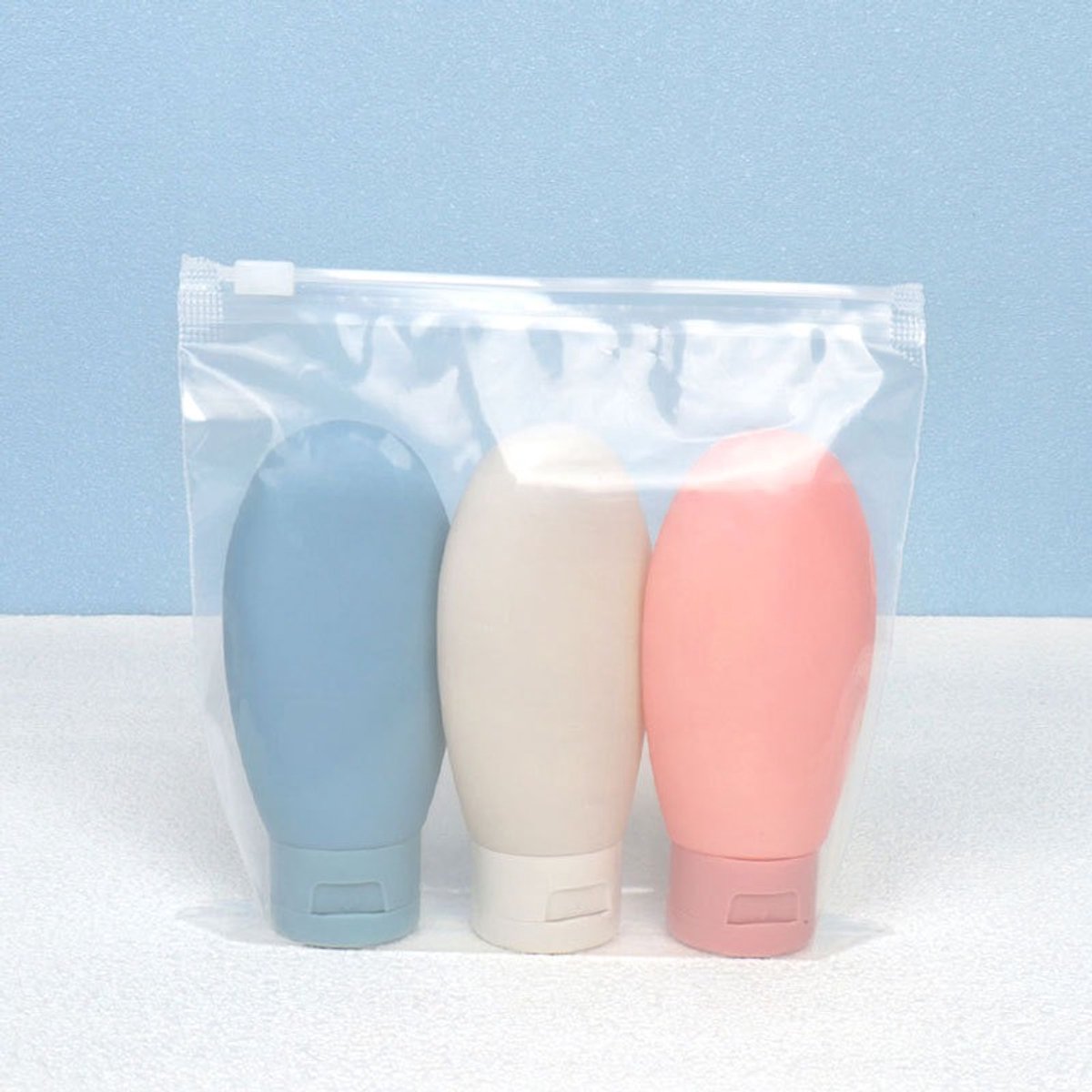 3 Stuks Hervulbare Zachte Knijpflesjes Met Flipdop - Lekvrij - 15x15 Cm - Voor Lotion Shampoo En Cosmetica - Herbruikbaar