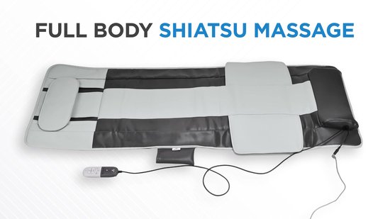 Klegu Full Body Massage mat - Rugmassage - Nekmassage - Heupmassage - Massagematras - rugpijn en Nekpijn - inclusief Opbergtas - Compressie massage - Elektrische warmtefunctie - instelbaar - opvouwbaar