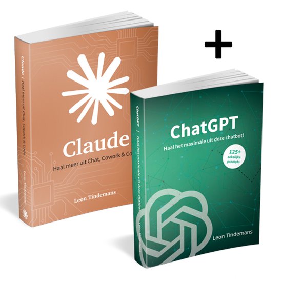 Ensemble de deux livres : orange avec 'Claude' et vert avec 'ChatGPT'.