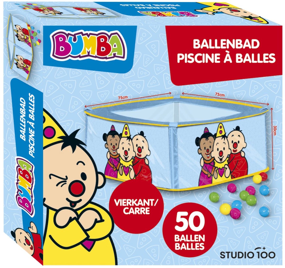 Bumba Vierkante Ballenbak met 50 Ballen