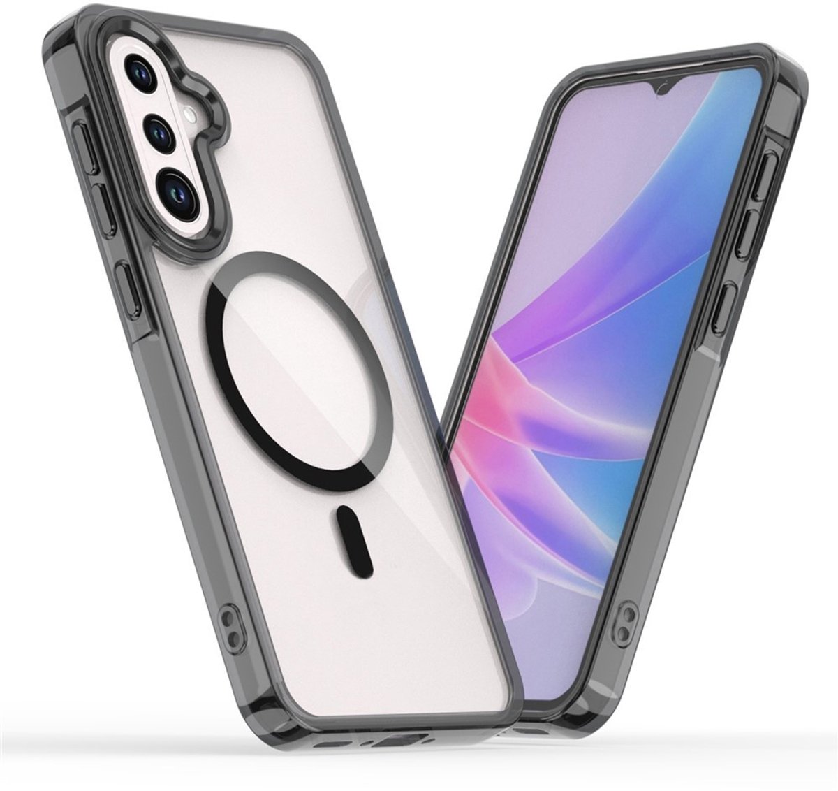 Coverup Hoesje - Geschikt voor Samsung Galaxy A57 Hoesje - Coverup Clear TPU Back Cover - MagSafe Compatible - Zwart