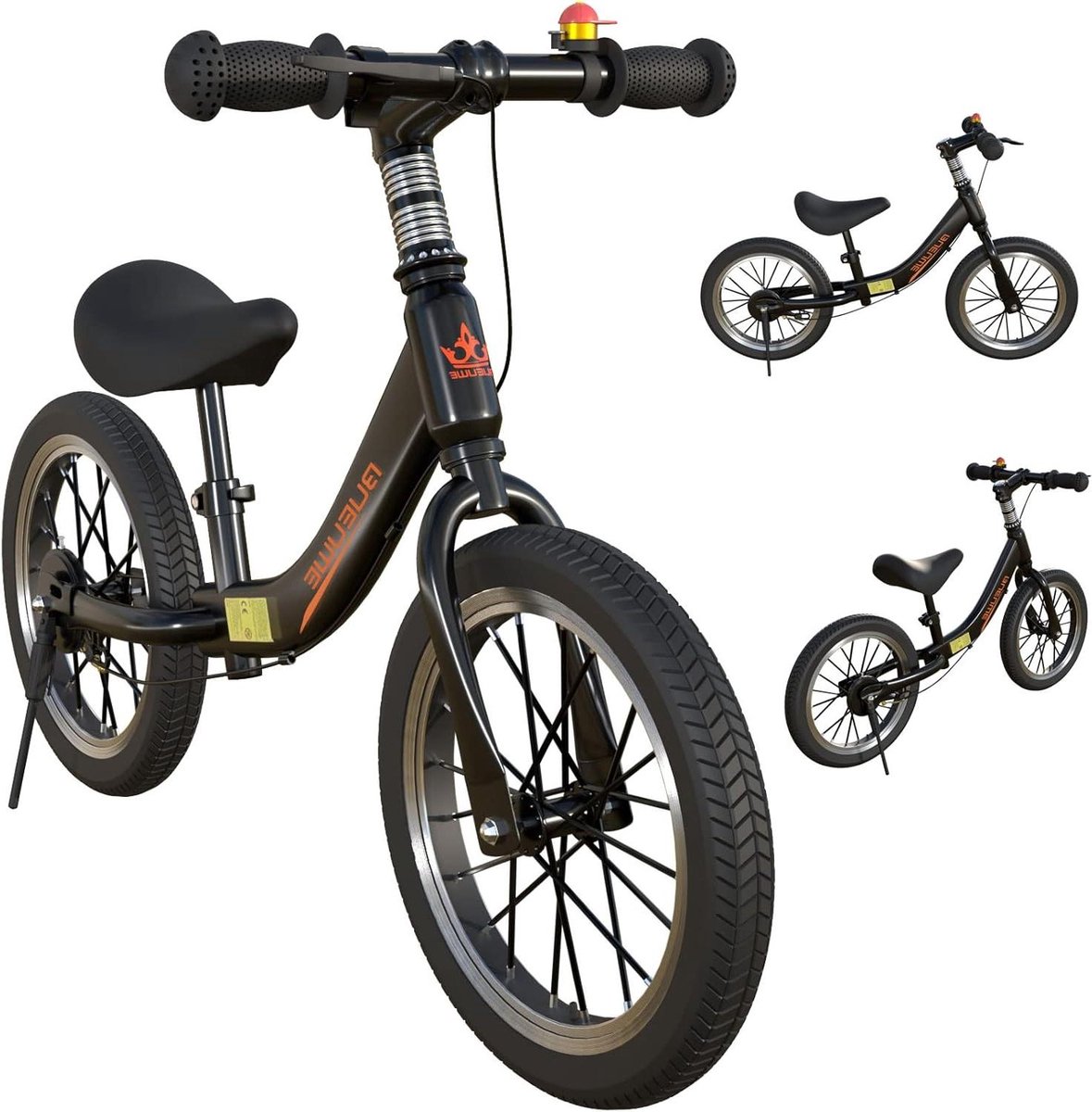 Loopfiets voor kinderen - Loopy bike - Leren fietsen - Met handrem - 14 inch - Blauw
