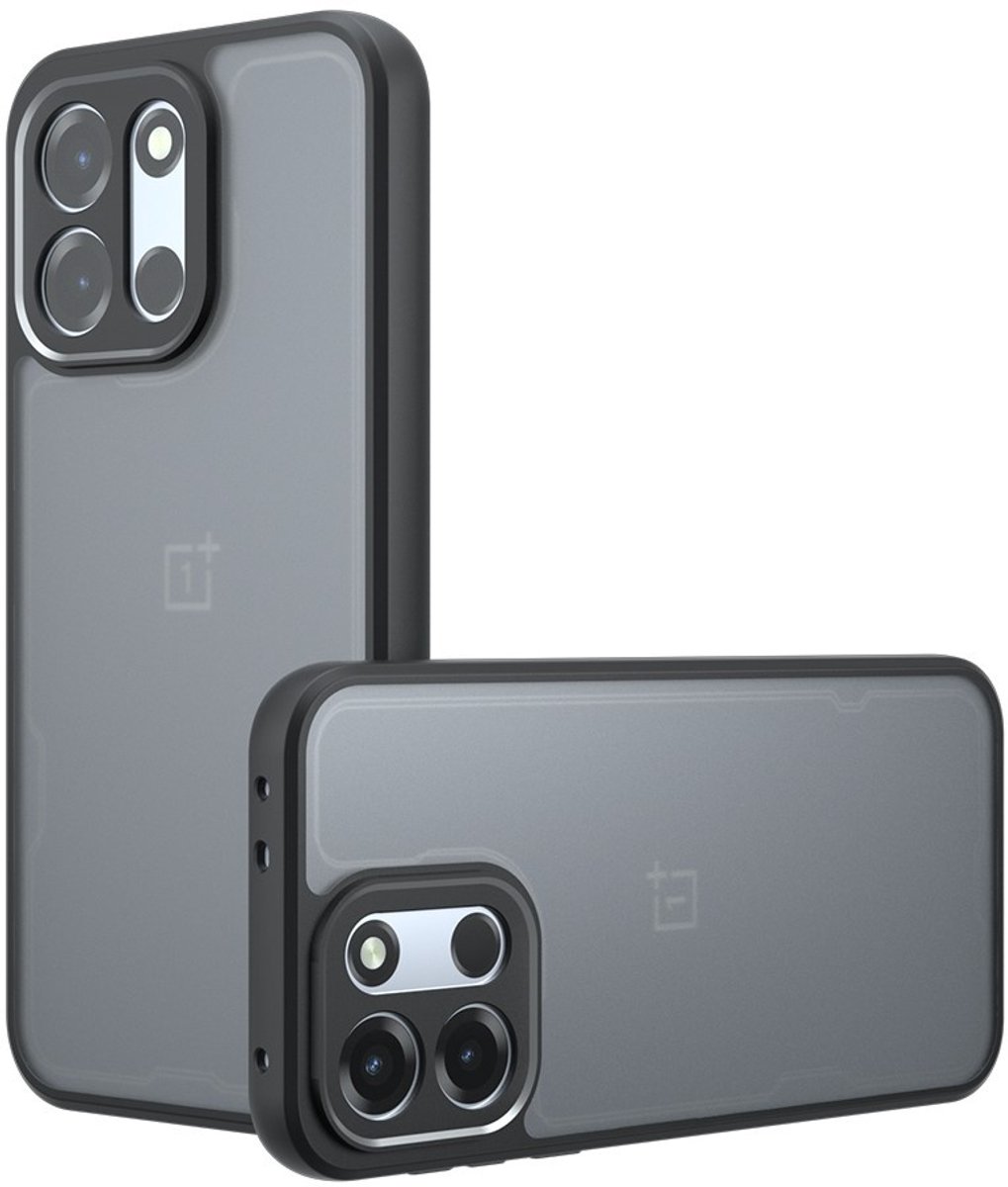 Coverup Hoesje - Geschikt voor OnePlus Nord 6 Hoesje - Coverup Mat Transparante Back Cover met Camera Cover - Zwart