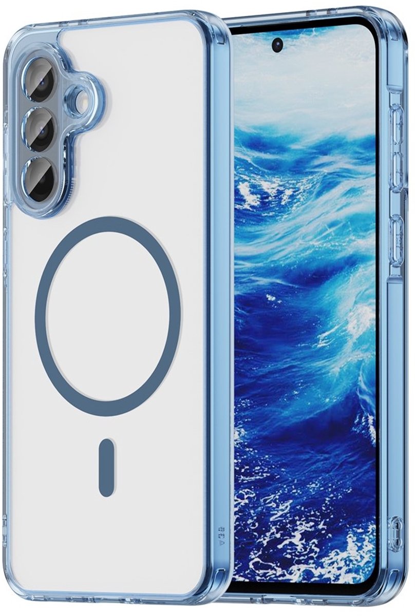 Coverup Hoesje - Geschikt voor Samsung Galaxy A17 Hoesje - Coverup Clear TPU Back Cover - MagSafe Compatible - Blauw