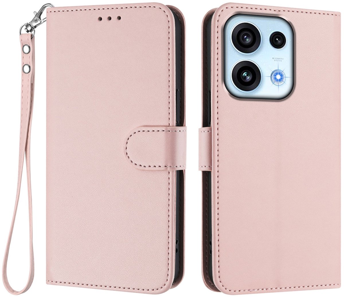Coverup Hoesje - Geschikt voor OPPO Reno16 F Hoesje - Coverup Book Case - Roze