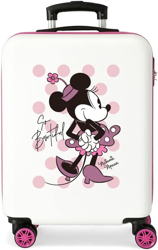 Disney Minnie Mouse "Have A Good Time" Handbagage Koffer - Kabinetrolley - Roze/Wit - 55 x 38 x 20 cm - 35L