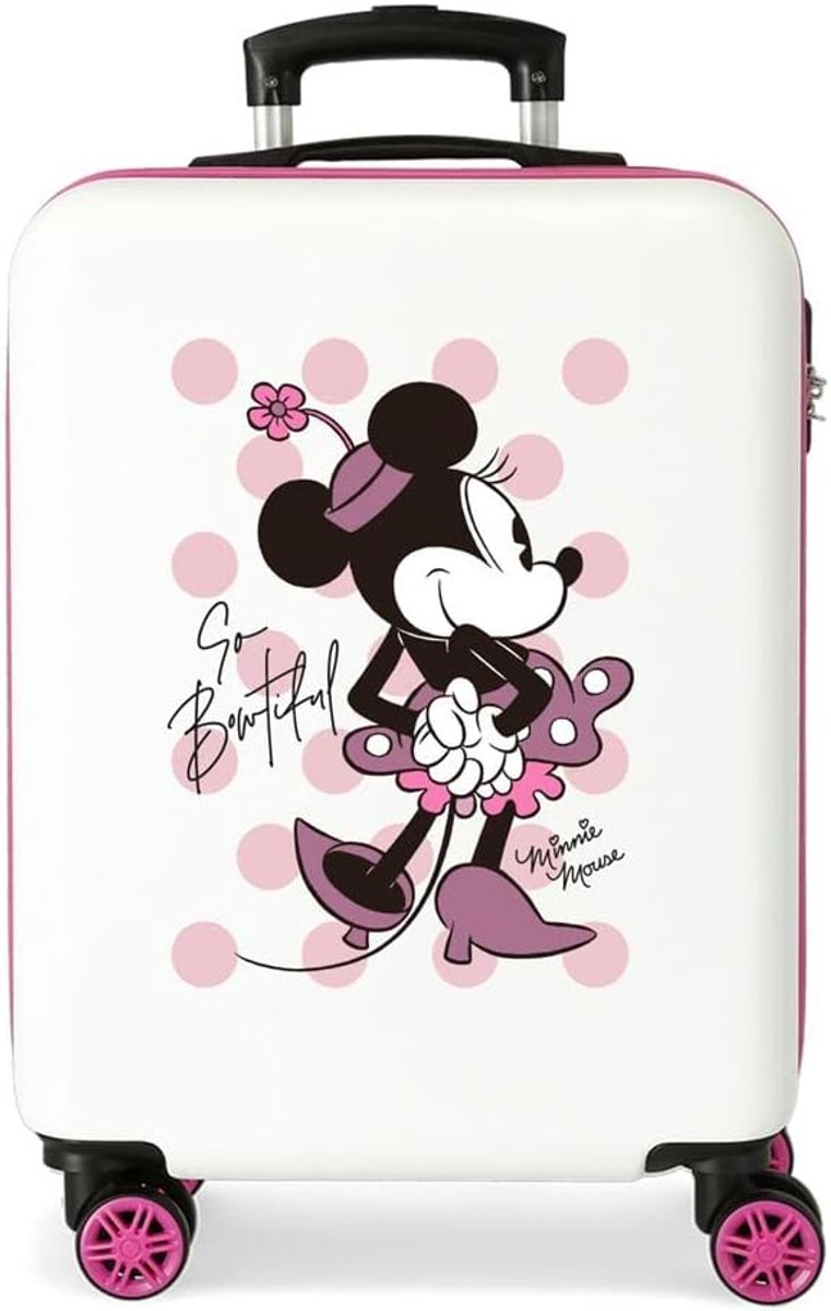 Disney Minnie Mouse "Have A Good Time" Handbagage Koffer - Kabinetrolley - Roze/Wit - 55 x 38 x 20 cm - 35L