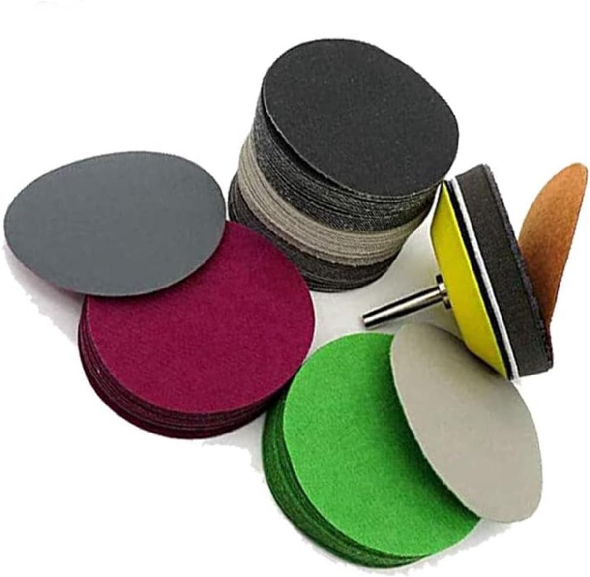 75mm Schuurdiscs - 10 Stuks Schuurpads voor Droog en Nat Schuren, Haak en Lussysteem, 1500 Grit voor Gladmaken en Polijsten