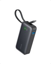 Anker 30W Powerbank met Ingebouwde USB-C Kabel 10.000 mAh - Zwart