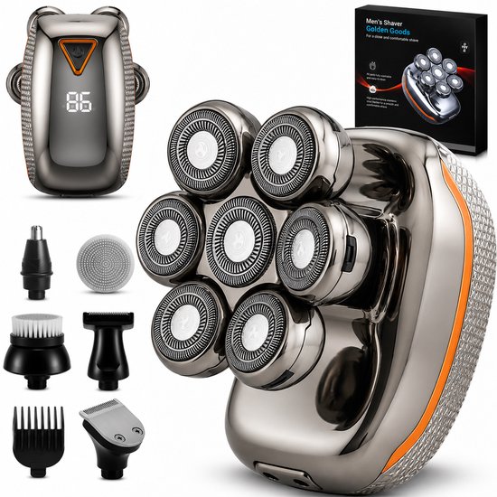 Scheerapparaat Mannen 7-in-1 - Pro Skull Shaver - Hoofd - Scheerapparaat - €39,95
