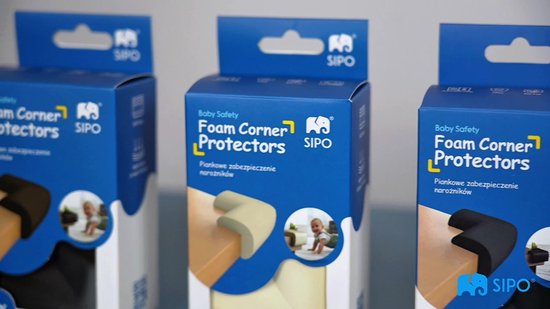 Sipo – Zachte Hoekbeschermers & Randbeschermers – Zwart – Set van 4 Stuks - Meubel Beschermer - Tafelpunt Bescherming