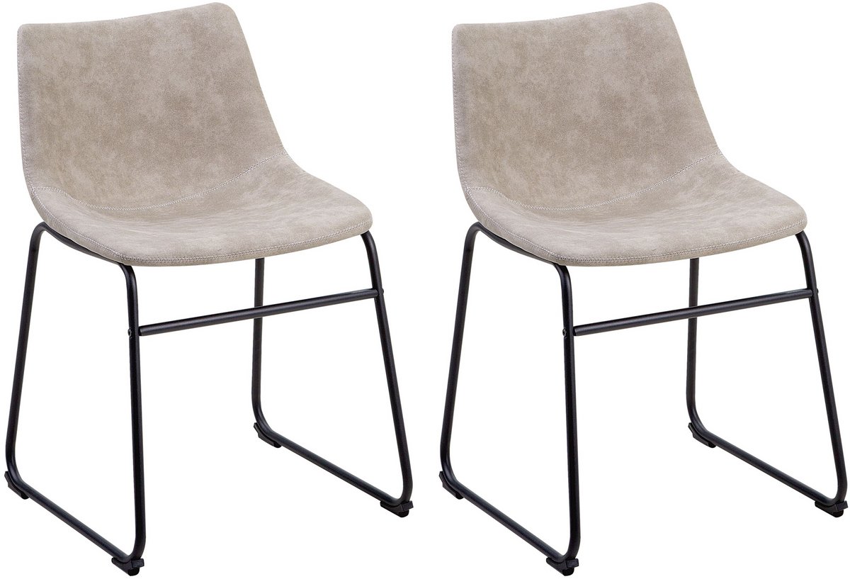 BATAVIA - Eetkamerstoel - Beige - Polyester