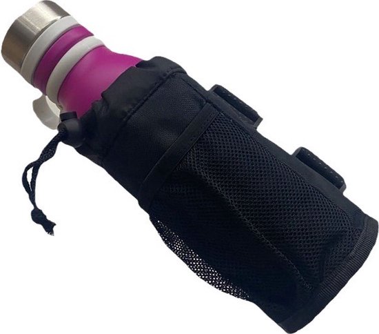 1 stuk - Bidonhouder met klittenband - Universele bekerhouder - Zwart - Bidonhouder - Bidonhouder voor fietsstuur - 8,5*8,5*17,5 cm — afbeelding 4