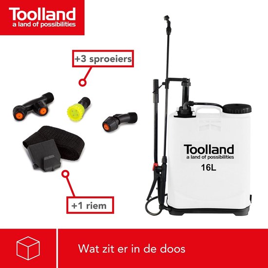 Multifunctionele Druksproeier met Telescopische Lans - Tuin- en Huishoudelijke Sproeier 16L — afbeelding 4