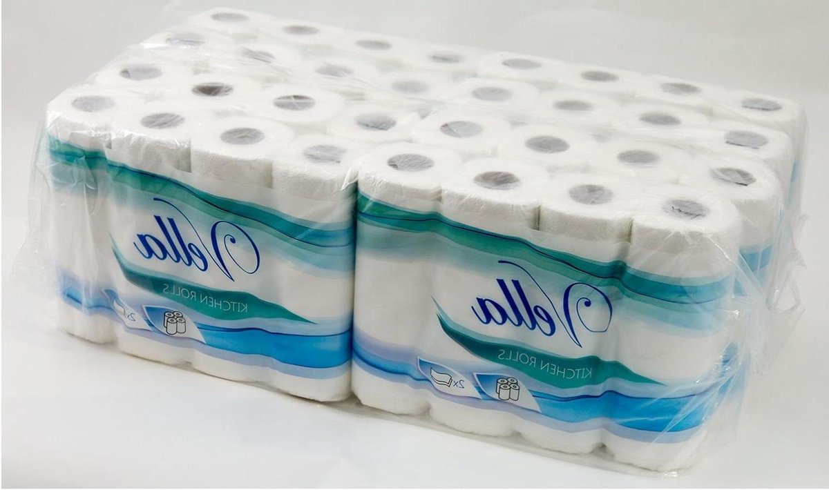 Keukenrollen - Absorberende doekjes - Huishoudelijke taken - Dubbellaags papier - 32 rollen - Wit