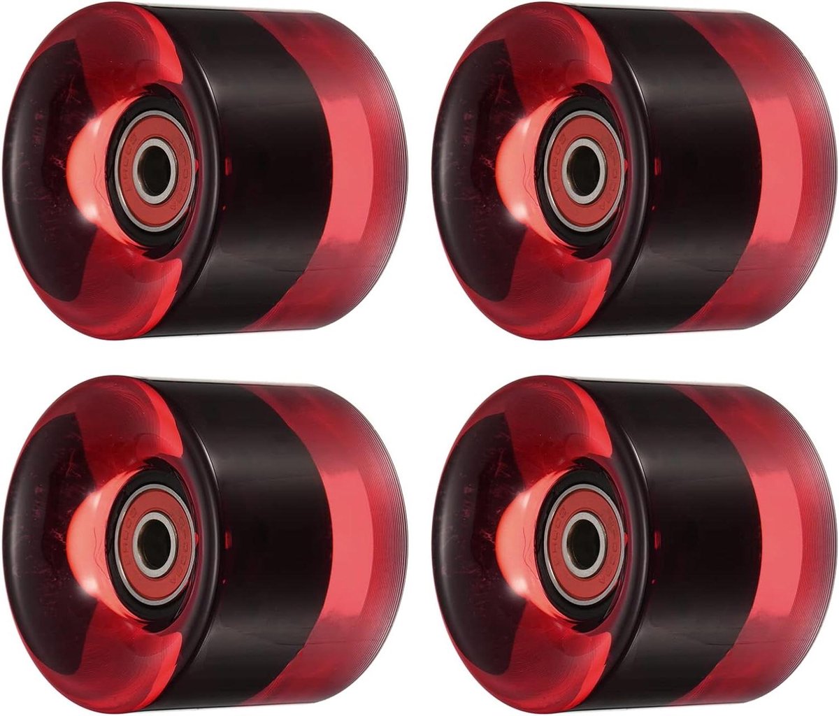 Longboard Wielen Skateboard Onderdelen Straat Rijden Met Lagers 60mm 4 Pack Helder