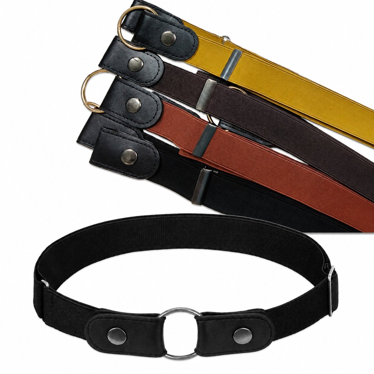 Onzichtbare elastische riem zonder gesp 4-pack