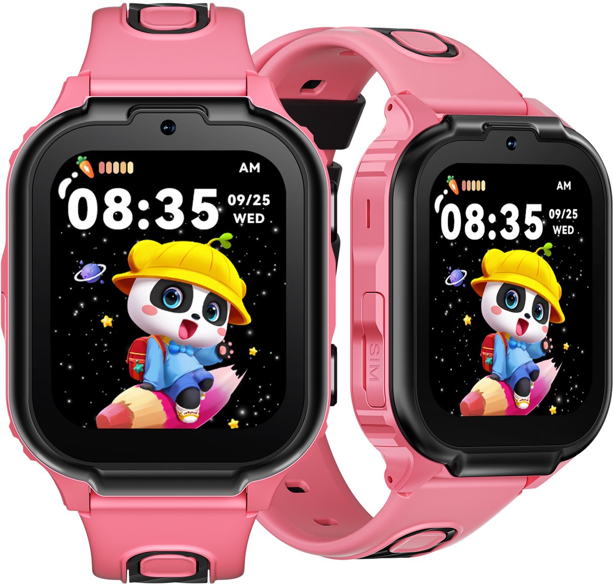 DOOGEE Anyscene S1 4G - GPS Horloge Kind - Smartwatch Kinderen - Video oproepen - Android OS - 1.83" IPS Scherm - 1GB+8GB - 800mAh - GPS/LBS/WiFi Locatie - Hartslag & Bloeddruk Monitor - IPX7 Waterdicht - Geschikt voor iPhone en Android - Rood