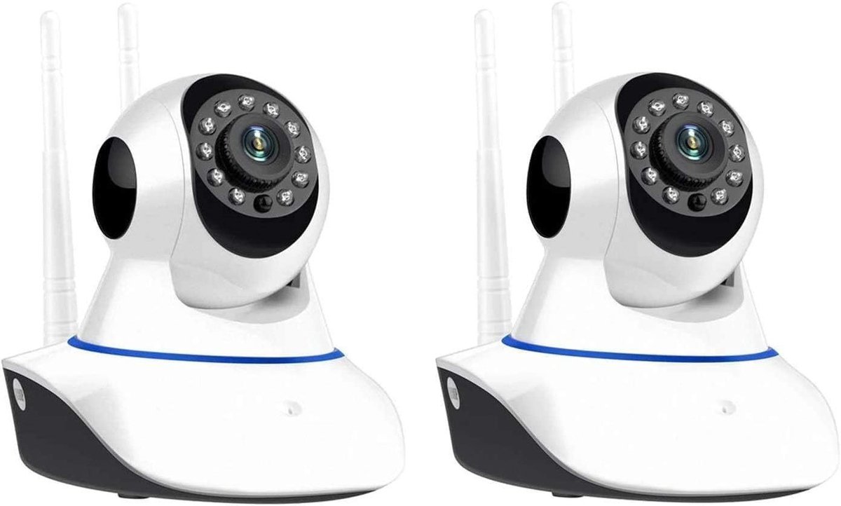 Bewakingscamera Set - Wifi Camera - Huis Beveiligen - Gemotoriseerde Pan Tilt - HD 720p - Wit