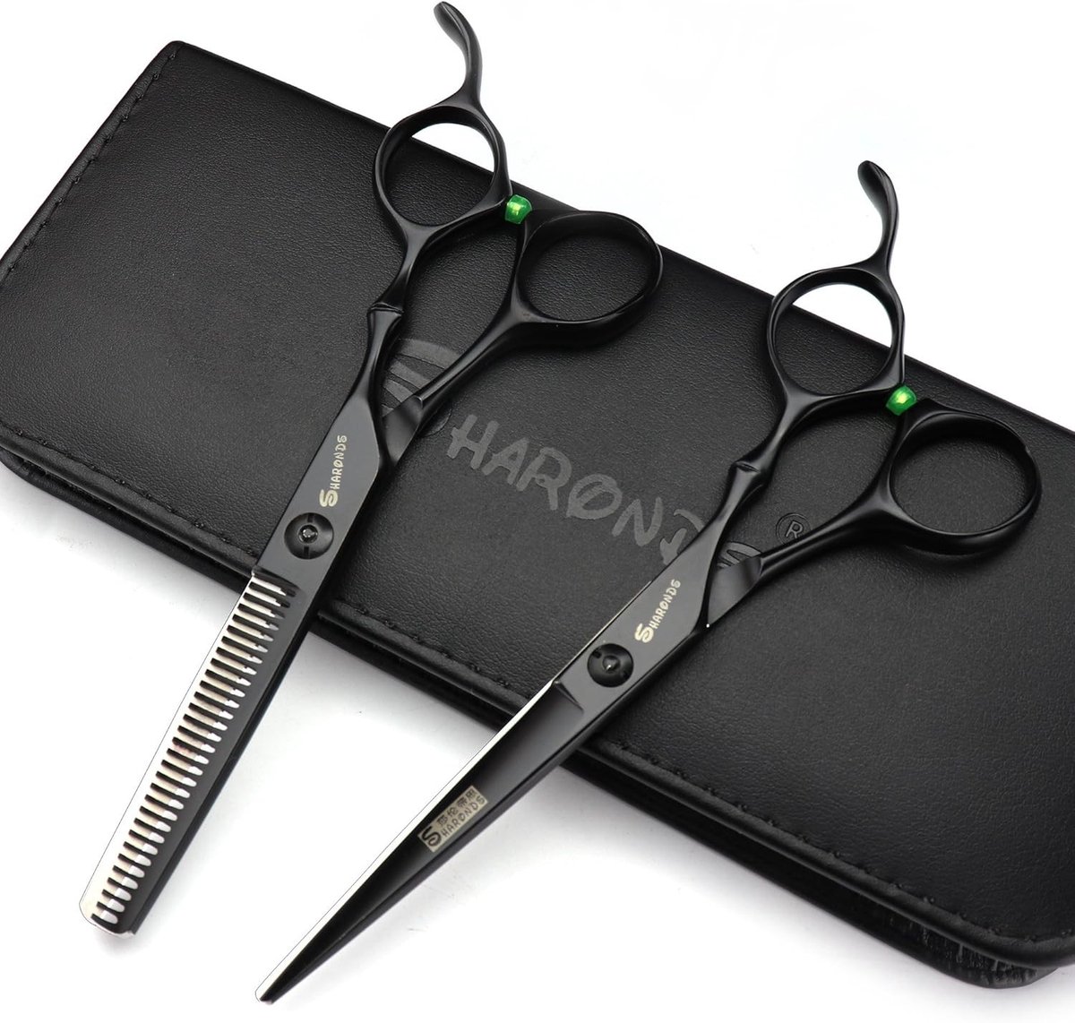Haarstylingsschaar en uitdunschaar set van roestvrij staal, 5.5"/6"/7"/7.5", perfect voor kappers en thuiskappers