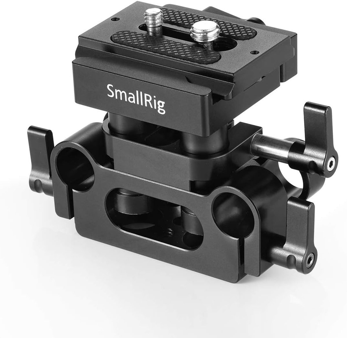 Universele Basisplaat met 15mm Rail Steun Systeem, Hoogte Verstelbaar voor Camera Stabilisatie en Accessoires