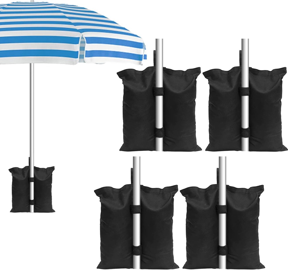 Zandzakken voor Gazebo, Set van 4 Stuks, Stevige Oxford 800D Gewichten voor Stabiliteit en Bescherming