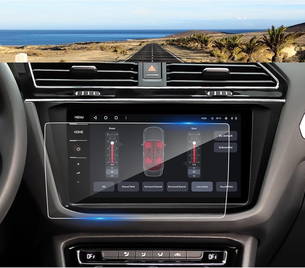 Navigatiescherm Beschermfolie voor VW Tiguan 2 (2020-2023) - 9H Krasbestendige Tempered Glass Screen Protector voor GPS Scherm (9.2 Inch)