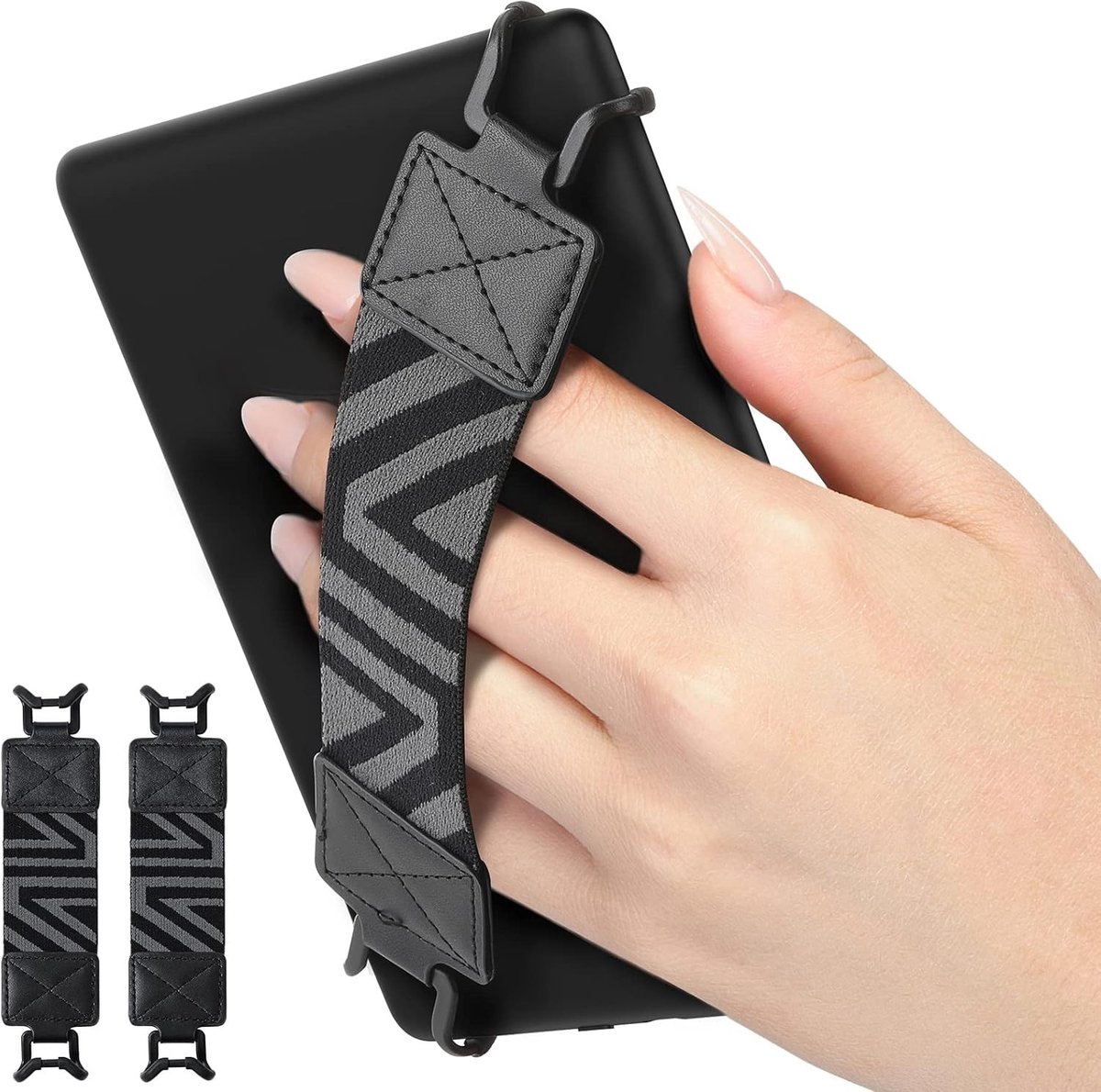 Veiligheids Handriem voor 6-8" E-readers en Tablets - Verstelbare en Lichtgewicht Handgreep, Geschikt voor Kindle, Kobo, Lenovo en Sony, Set van 2