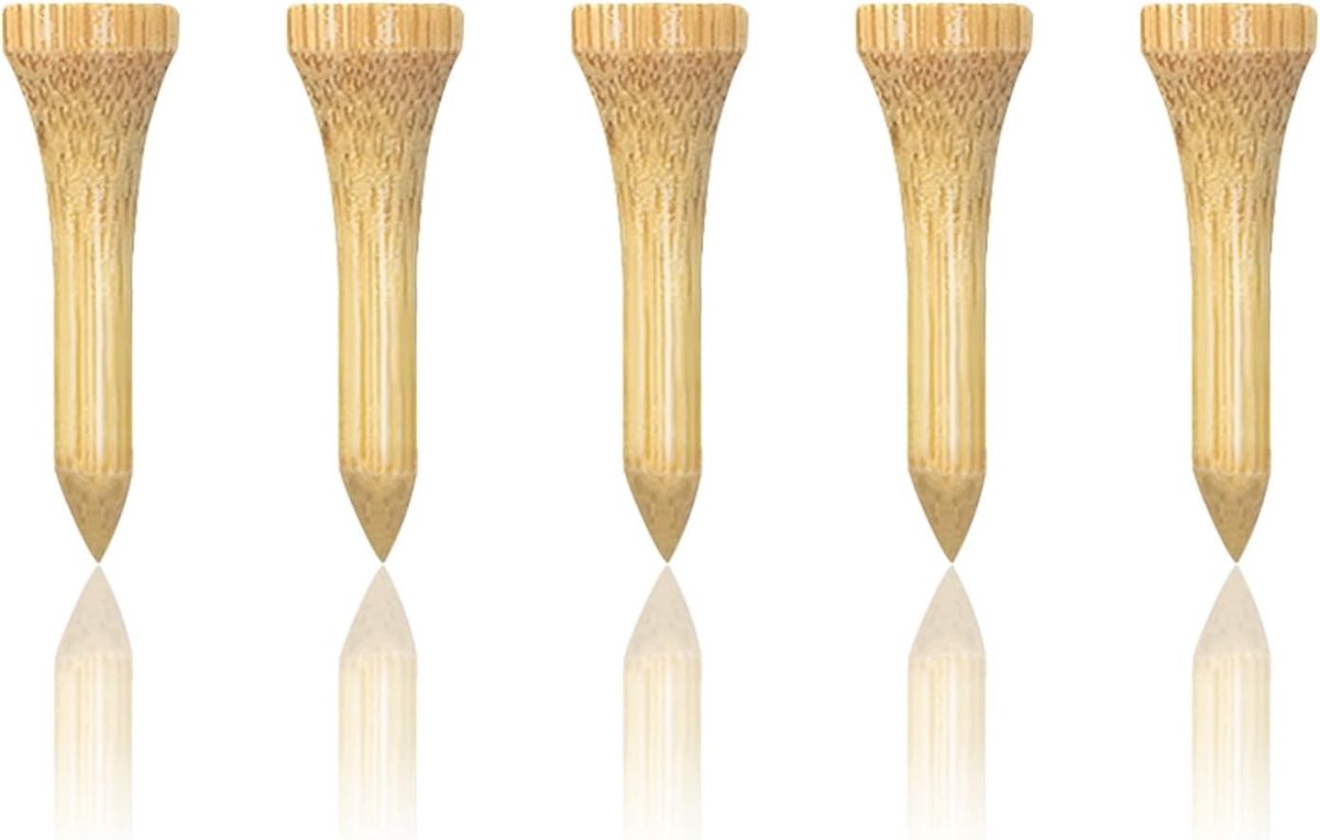 Houten Golf Tees 1-1/2" - 100 Stuks, Korte Golf Tees van Natuurlijk Hout voor Golfspelers, 38 mm