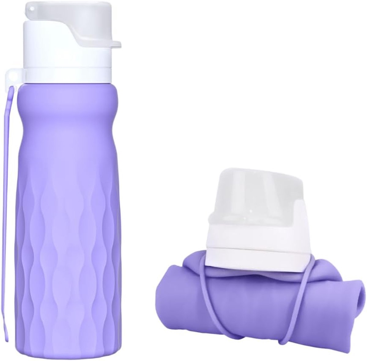 Thijox - Opvouwbare Waterfles 600 ml - Siliconen Drinkfles - Lekvrij - Draagbare Waterbeker voor Reizen, Fietsen, Camping, Gym en Kantoor - Hittebeste